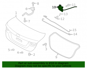 Kia Forte 19-24 4d Trunk Lid Lock