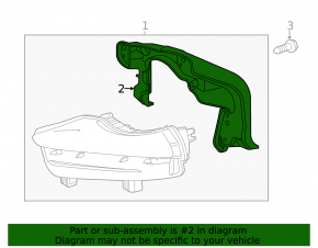 Left DRL bracket for Toyota Highlander 14-16