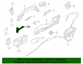 Nissan Ariya 23-25 rear left door stop