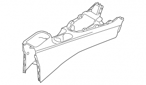 Console center armrest and cup holders Kia Soul 14-19