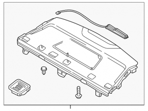 Rear shelf Hyundai Sonata 18-19 black