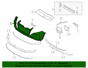 Front bumper bare Hyundai Tucson 2022-2024 without parking sensors, USA