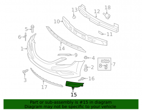 Right fog light plug for Hyundai Sonata 11-13