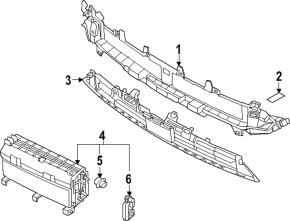 Lower grille of the front bumper Hyundai Kona 24-26 1.6, 2.0