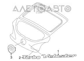 Hyundai Veloster 12-14 Tailgate Emblem Without Camera