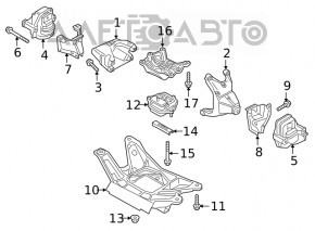 Engine mount protection left Porsche Macan 17-20 2.0T