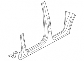 Central left body pillar Audi Q3 8U 15-18 sawed off