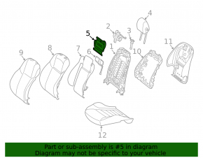 Lumbar support for the passenger seat Mercedes C-class W205 15-21