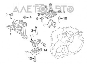 Rear Engine Mount Bracket Ford Focus mk3 11-18 2.0 Automatic