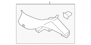 Rear pillar trim rear left Ford Escape MK3 13-19 gray