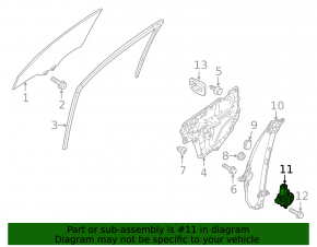 Window lift motor rear right Mazda 6 13-21