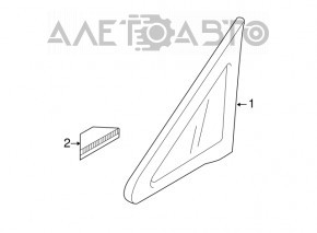 Front right blind glass window Mazda CX-7 06-09