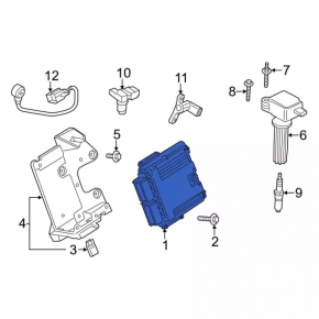 Lincoln MKC 15-2.0T Engine Computer ECU Light Dent