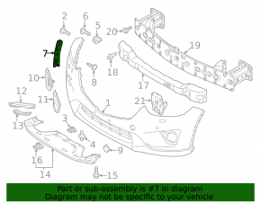 Front bumper mount right Mazda CX-5 13-16