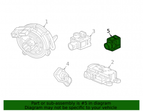 Rear left airbag sensor for Chevrolet Volt 16-19