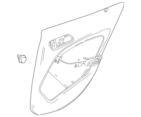 Door trim card rear left Mercedes GLA 15-20 leather beige