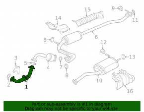 Downpipe middle part Honda HR-V 16-22