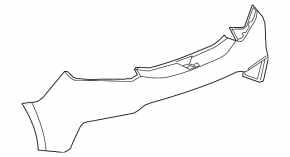 Rear bumper bare upper Chevrolet Volt 16- silver, broken fasteners, dented