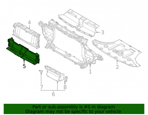 Lower radiator duct Kia EV6 22-24