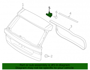 Tailgate hinge left Volvo V90 17-22 usa