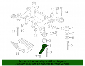 Rear subframe burdock right BMW X5 G05 19-23 front