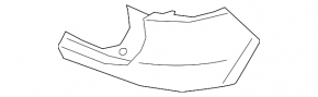 Rear bumper bare left Volvo XC40 19-25