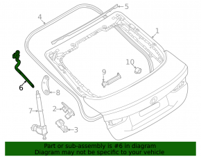 Left tailgate hinge BMW i4 22-26