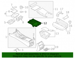 BMW 5 G30 17-22 Center Console Storage Box