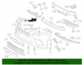 Left front bumper bracket for Lexus GX460 14-23 rest.