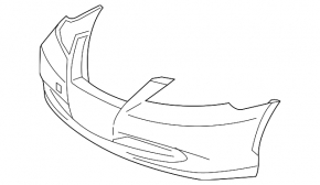 Bare front bumper for Lexus ES350 07-09