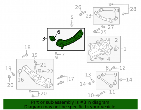 Rear longitudinal arm left Hyundai Santa FE 19-20 KOR