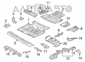 Trunk trough Lexus RX450h 16-22