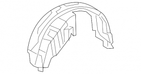 Rear left fender liner for Toyota Camry v40