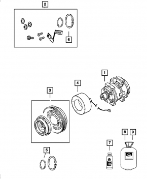 Air Conditioning Compressor Dodge Challenger 15-23 3.6