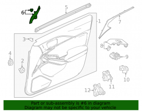 Honda Civic XI FE/FL 22-26 Inner Front Left Door Trim