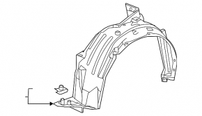 Front left mudguard Honda HR-V 16-18
