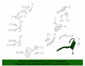 Rear left door lock Hyundai Tucson 16-21