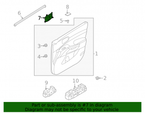 Inner front right door handle for Kia Sorento 21-24 HEV, PHEV