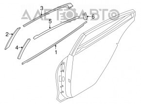 Door trim side rear left Nissan Maxima A36 16-23
