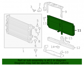 Chevrolet Equinox 18-21 radiator deflector blinds complete top