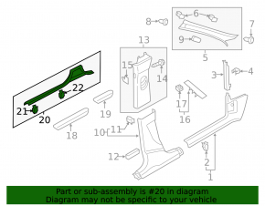 Door sill trim inner front right Audi Q3 8U 15-18 black