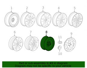 Spare tire for spare tire Buick Encore 13-19