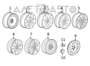Spare tire for spare tire Buick Encore 13-19