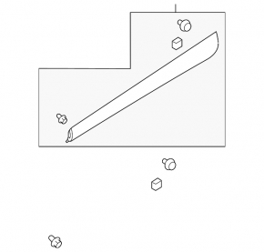 Lower front right door trim for Mazda CX-3 16-21