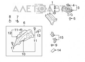 Left rear pillar trim for Mazda CX-7 06-09