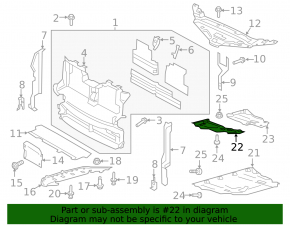 Engine guard right Ford Edge 19-24 2.7T awd