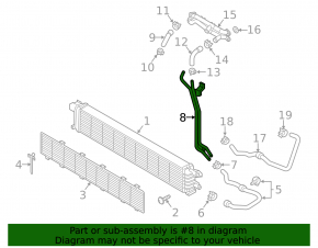 Cooling system pipes for the Audi A6 C7 16-18 3.0T