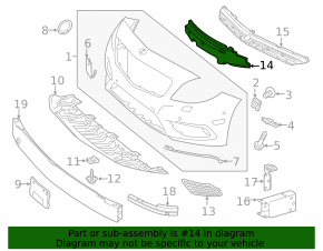 Mercedes CLA 14-16 Pre-Wear Front Bumper Absorber