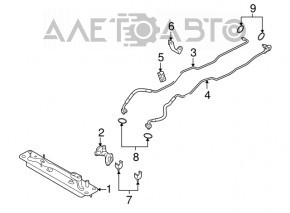 Radiator pipe automatic transmission outlet BMW X5 E70 11-13 3.0