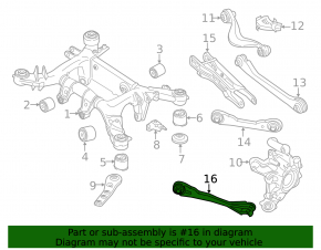 Lower rear left longitudinal control arm BMW 5 G30 17-23